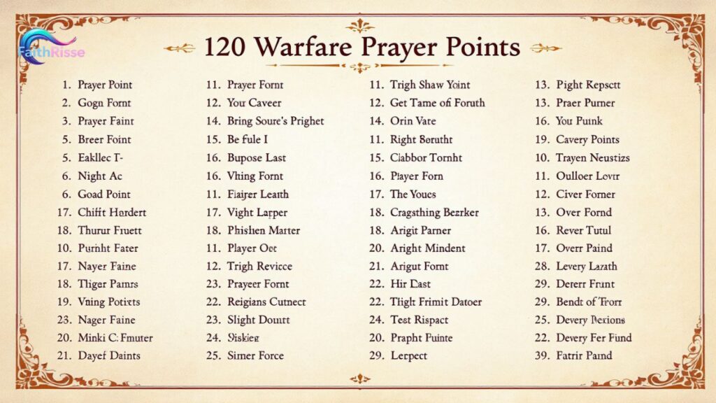 120 Warfare Prayer Points