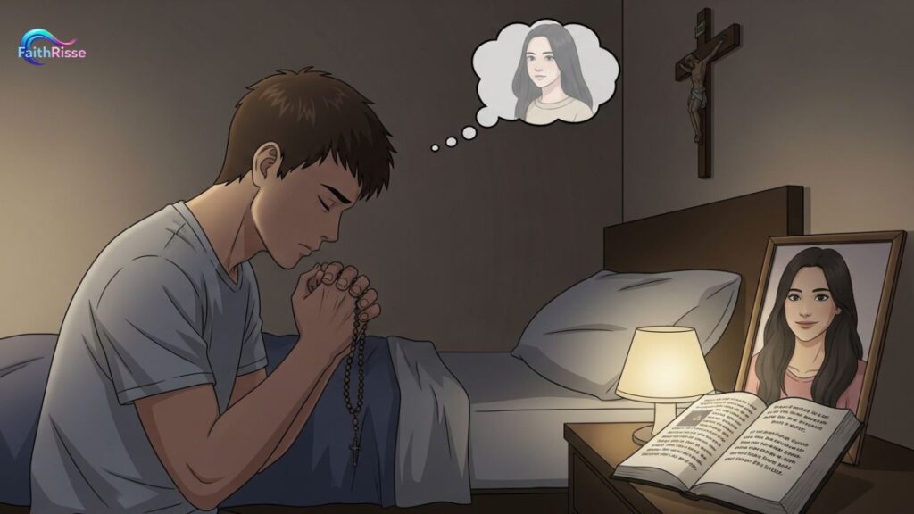 Good Night Prayer for Him in a Catholic Long Distance Relationship