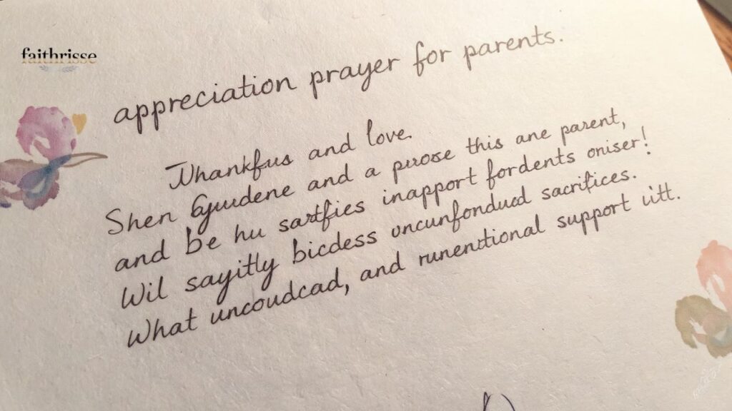 Appreciation Prayer Message for Parents