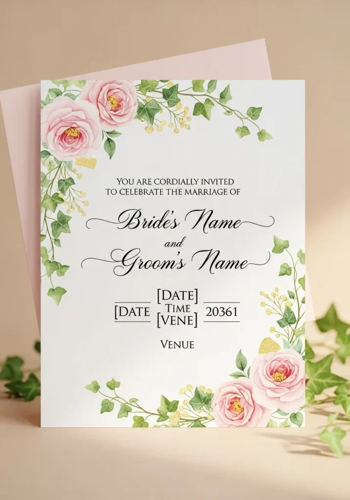 Romantic Message Invite for Wedding