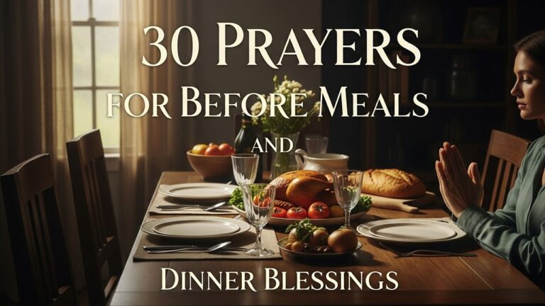 30 Prayers for Before Meals and Dinner Blessings