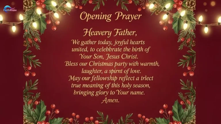 Beautiful Opening Prayer for Christmas Party (Short & Meaningful)