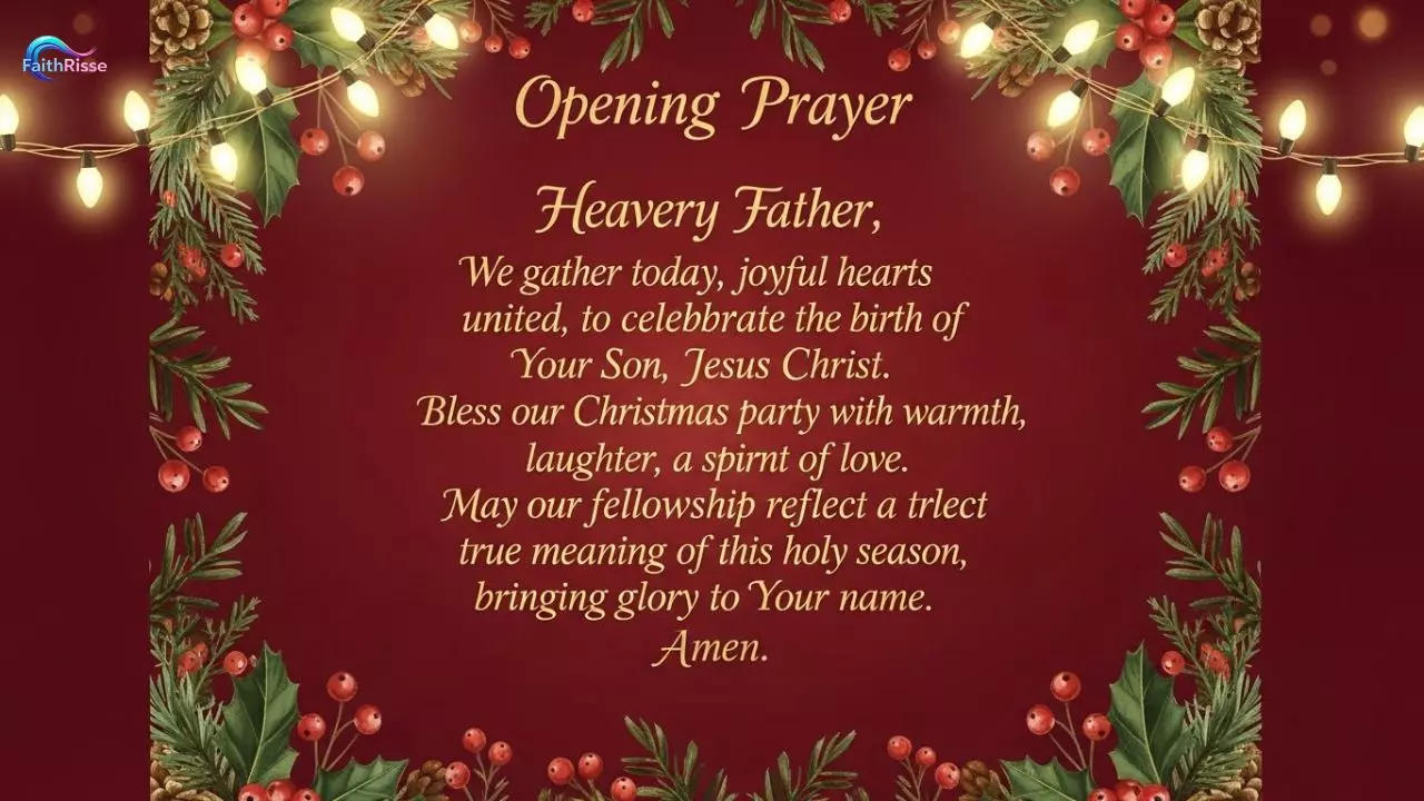 Beautiful Opening Prayer for Christmas Party (Short & Meaningful)